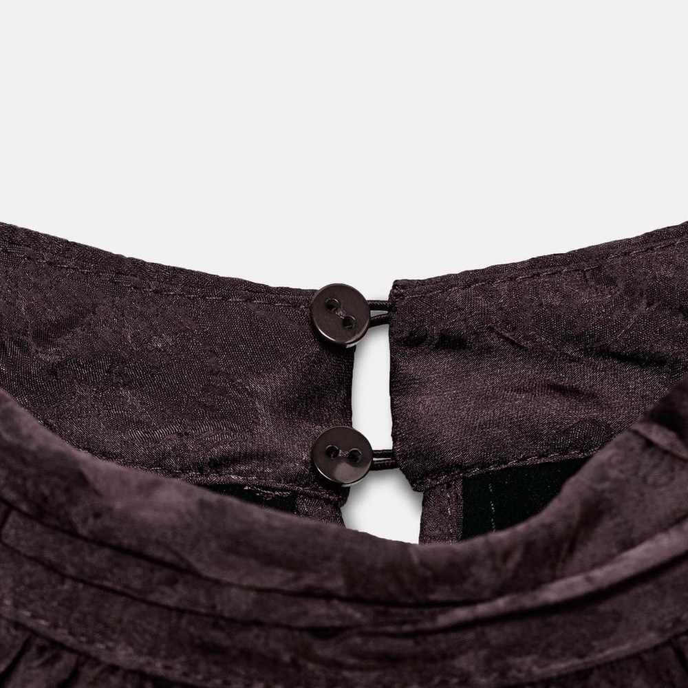 ZARA JACQUARD VOLUMINOUS BUBBLE HEM MINI DRESS | S NWT - Picture 8 of 16